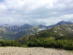 Widok na szczyty Tatr Zachodnich