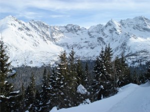 Zimowy widok na Orlą Perć